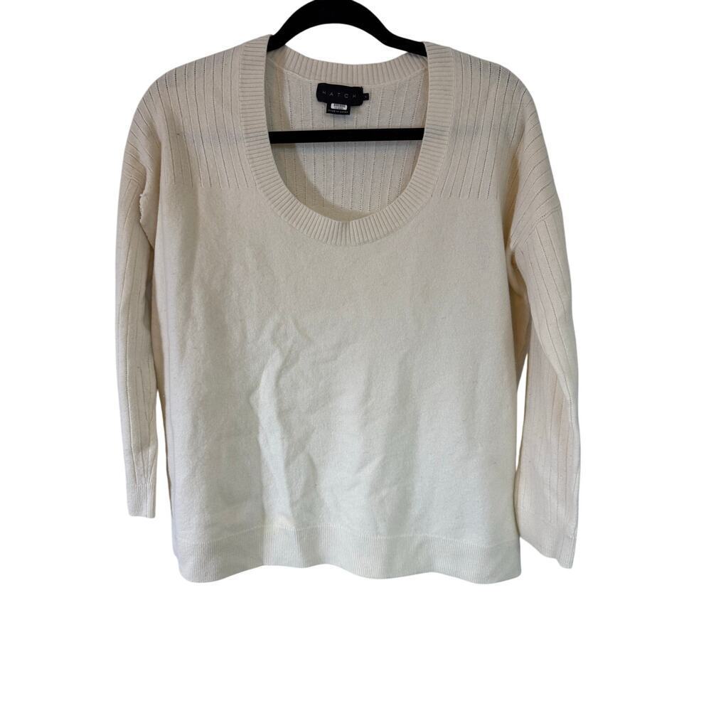Hatch maternity merino wool cashmere pullover sweater cream size 1